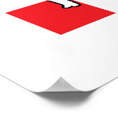 Formal gekleidet mit roter Fliege Poster (Ecke)