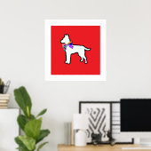 Formal gekleidet mit roter Fliege Poster (Heimbüro)