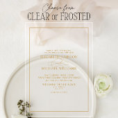 Formal Gold Classic Script Wedding Acryleinladungen