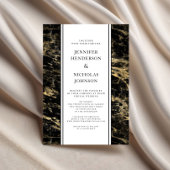 Formal Gold Marble Virtual Wedding Einladung