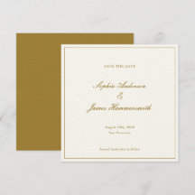 Formal Gold Ochre Frame Script Hochzeit
