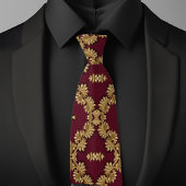 Formal Gold und Ruby Pattern Necktie Krawatte