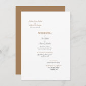 Formal Gold & Weiß beide Eltern Hochzeit Einladung (Vorne/Hinten)