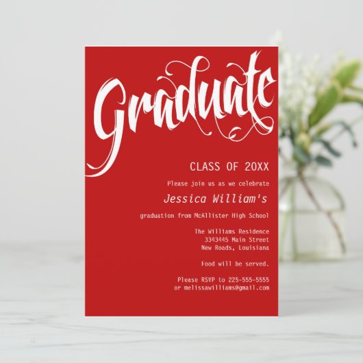 Formal Graduation Party Einladung (Stehend Vorderseite)