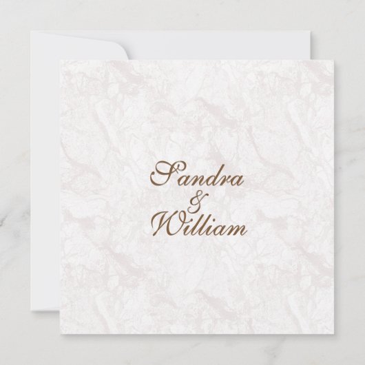 Formal Granite Look Einladung Hochzeit (Rückseite)