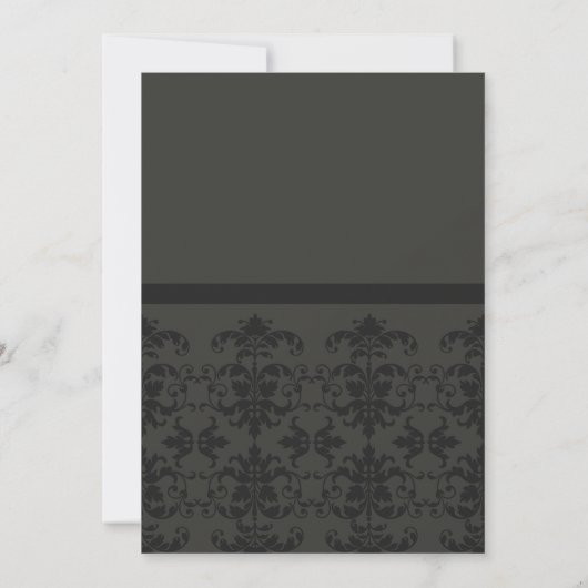 FORMAL-GRAY-DAMASK-CLASSIC-WORKSHOP-EREIGNIS EINLADUNG (Rückseite)