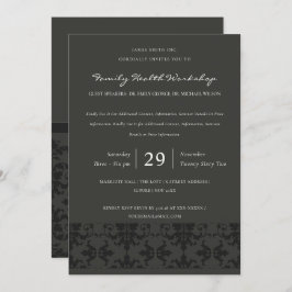 FORMAL-GRAY-DAMASK-CLASSIC-WORKSHOP-EREIGNIS EINLADUNG