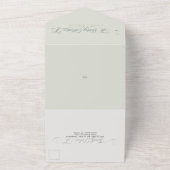 Formal Green Sage Wedding All In One Einladung (Außenbereich)