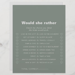 Formal Green würde sie eher Brautparty spielen