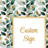 Formal Grün Grün Gold Hochzeit Custom Poster