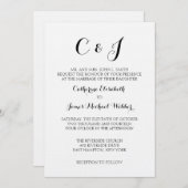 Formal Hochzeit Einladung von Bride-Eltern (Vorne/Hinten)