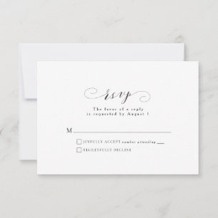 Formal Hochzeitskarte RSVP Karte