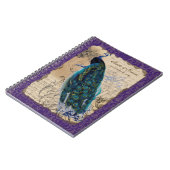 Formal Hochzeitsplaner für antikes Pfau Notizblock (Linke Seite)