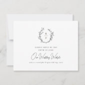 Formal Hochzeitswebsite RSVP Karte (Vorderseite)