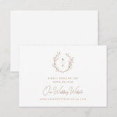 Formal Hochzeitswebsite RSVP Karte (Vorne/Hinten)