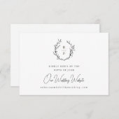 Formal Hochzeitswebsite RSVP Karte (Vorne/Hinten)