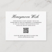 Formal Honeymoon Fund QR Code Wedding Begleitkarte (Vorderseite)