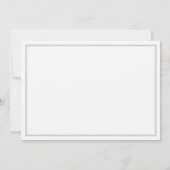 Formal Hydrangeas Wappen Blue Ivory Frame Wedding Save The Date (Rückseite)