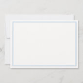 Formal Hydrangeas Wappen Classic Blue Frame Weddin Save The Date (Rückseite)