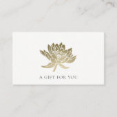 FORMAL IMITATE GOLD LOTUS FLORAL GIFT BESCHEINIGUN VISITENKARTE (Vorderseite)