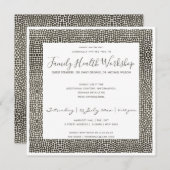 FORMAL-IMITATS DUNKELSILVER MOSAIC DOTS WORKSHOP-V EINLADUNG (Vorne/Hinten)