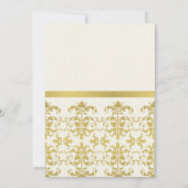 FORMAL IMITATS GOLD DAMASK CLASSIC WORKSHOP EREIGN EINLADUNG (Rückseite)