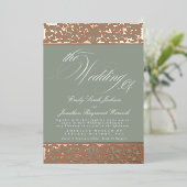 Formal Kalligraphie im Jugendstil Elegantes klassi Folieneinladung (Stehend vorne)