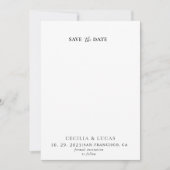 Formal kalligraphische Hochzeit Speichern Sie das  Einladung (Vorderseite)