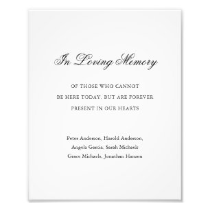 Formal klassisch in Love Memory Elegante Hochzeit Fotodruck