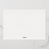 Formal klassische Goldrahmen-Hochzeit speichern Si Folieneinladung (Rückseite)