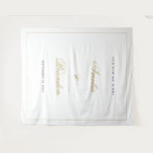 Formal klassische Schwarz-Gold-Hochzeit Wandteppich (Vorderseite (Horizontal))