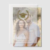 Formal Laurel Wreath Gold Graduation Cap Party Pergament Einladungen (Versatz (Ehepaar))