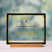 Formal Leadership Heritage Gold Award Certificate Acrylschild (Neutral)
