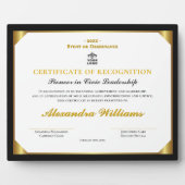 Formal Leadership Heritage Gold Award Certificate Fotoplatte (Vorderseite)