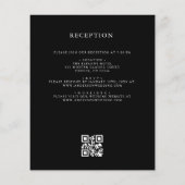 Formal Leafy Wappen Monogram Wedding QR Code Flyer (Hinten)