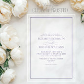 Formal Lilac Lavender Classic Script Wedding Acryleinladungen