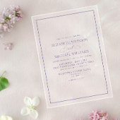 Formal Lilac Lavender Classic Script Wedding Acryleinladungen