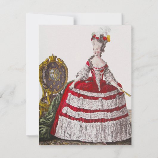 Formal Marie Antoinette ~ Einladungen (Vorderseite)