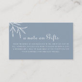 Formal Minimal Dusty Blue Hochzeit wünschend gut Begleitkarte (Vorderseite)