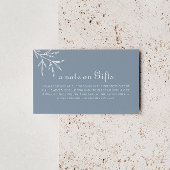 Formal Minimal Dusty Blue Hochzeit wünschend gut Begleitkarte