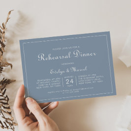 Formal Minimal Dusty Blue Probe Abendessen Einladung