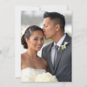 Formal Minimal Dusty Blue Wedding Einladung (Rückseite)