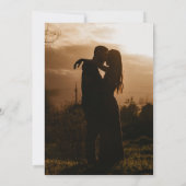 Formal Minimalist Red Gold Wedding Einladung (Rückseite)