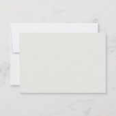 Formal Modern Classic Elevated Ecru Sm Wedding RSVP Karte (Rückseite)