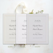 Formal Modern Classic Elevated Frame Ecru Wedding Save The Date