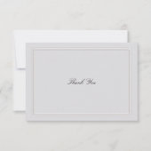 Formal Modern Classic Elevated Frame Ivory Wedding Dankeskarte (Vorderseite)