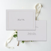 Formal Modern Classic Elevated Frame Ivory Wedding Dankeskarte