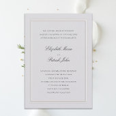 Formal Modern Classic Elevated Frame Ivory Wedding Einladung