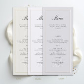 Formal Modern Classic Elevated Frame Ivory Wedding Menükarte