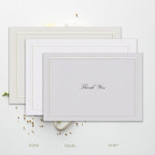Formal Modern Classic Elevated Frame Pearl Wedding Dankeskarte